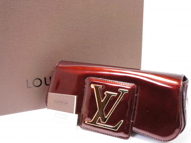 Authentic Pre-owned Louis Vuitton Vernis Amarante Pochette Sobe Evening Clutch Bag M93728 210173 