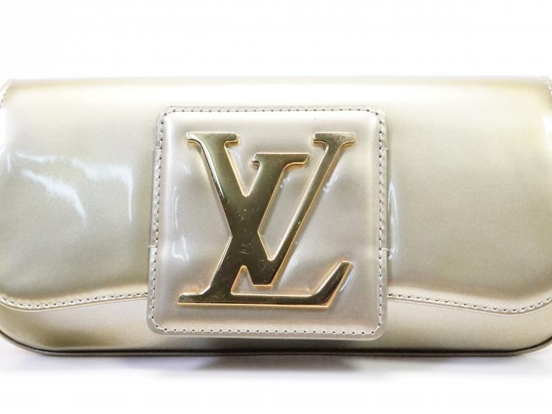 Authentic Pre-owned Louis Vuitton Vernis Gris Art Deco Pochette Sobe Evening Clutch M93133 210540