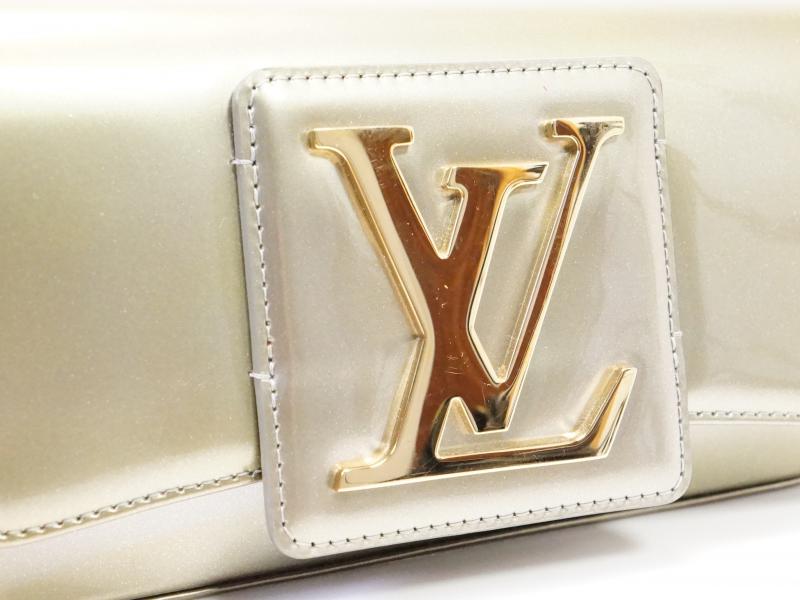 Authentic Pre-owned Louis Vuitton Vernis Gris Art Deco Pochette Sobe Evening Clutch M93133 210540