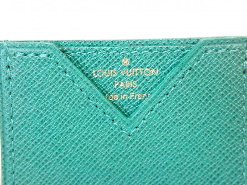 Authentic Pre-owned Louis Vuitton VIP Limited Novelty Taiga Epicea Leather Card Case Holder 210713