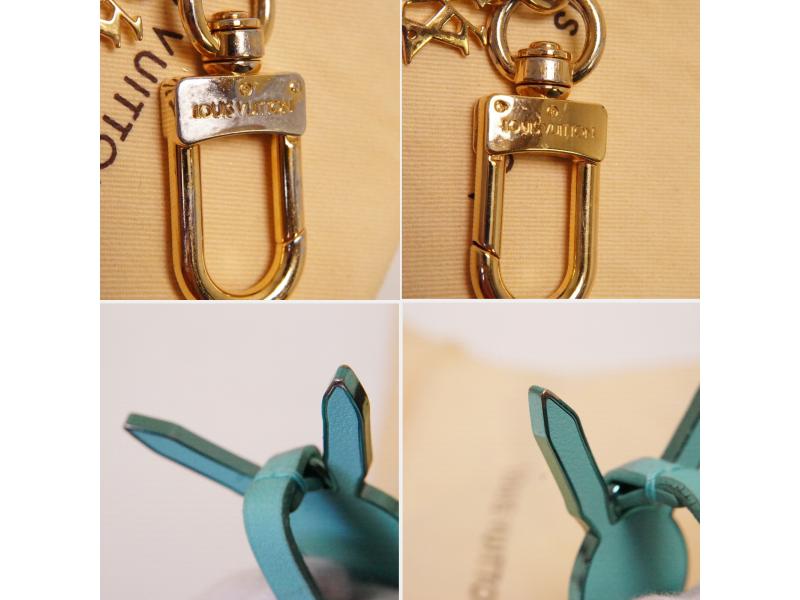 Authentic Pre-owned Louis Vuitton LTD Jeff Koons Rabbit Turquoise Bag Charm Key Ring M62738 210726