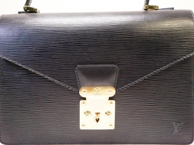 Authentic Pre-owned Louis Vuitton LV Epi Black Noir Concorde Hand Bag Purse M52132  210687  
