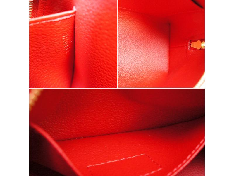Authentic Pre-owned Louis Vuitton Vernis Pomme D'amour Red Pochette Cosmetic Pouch Bag M91496 210748