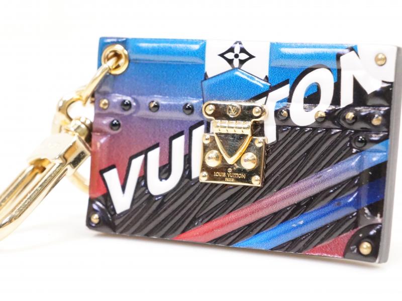 Authentic Pre-owned Louis Vuitton Multi Color Bag Charm Petite Malle Trunk Key Ring MP2021 210949