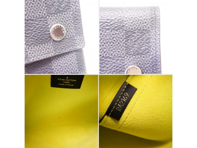 Authentic Pre-owned Louis Vuitton Damier Graphite Alpha Triple Pouch(Medium) Bag Purse N60255 211038