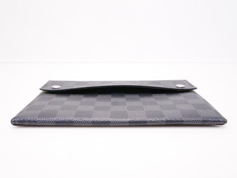 Authentic Pre-owned Louis Vuitton Damier Graphite Alpha Triple Pouch(Medium) Bag Purse N60255 211038