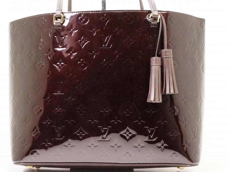 Authentic Pre-owned Louis Vuitton Vernis Amarante Long Beach MM Shoulder Tote Bag M90475 220011