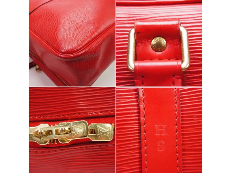 Authentic Pre-owned Louis Vuitton Special Ordered Epi Red Rouge Castillan Sirius 55 Suitcase 212101