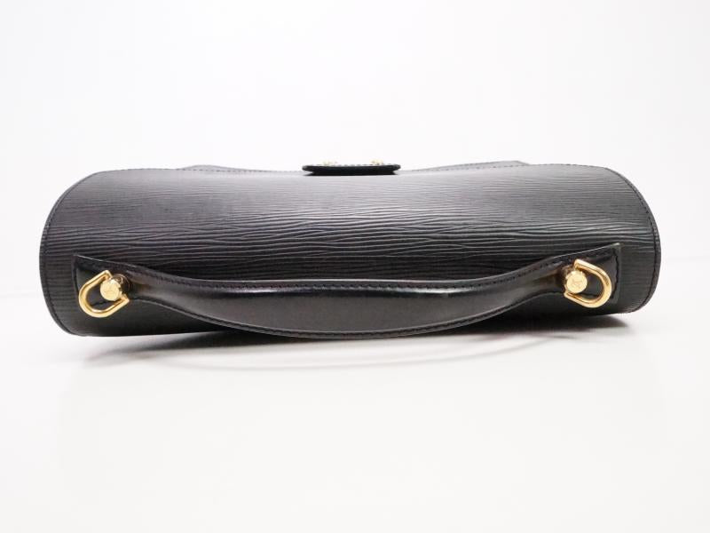 Authentic Pre-owned Louis Vuitton Epi Black Noir Monceau Hand Bag Satchel Bag w/ Key M52122 152750
