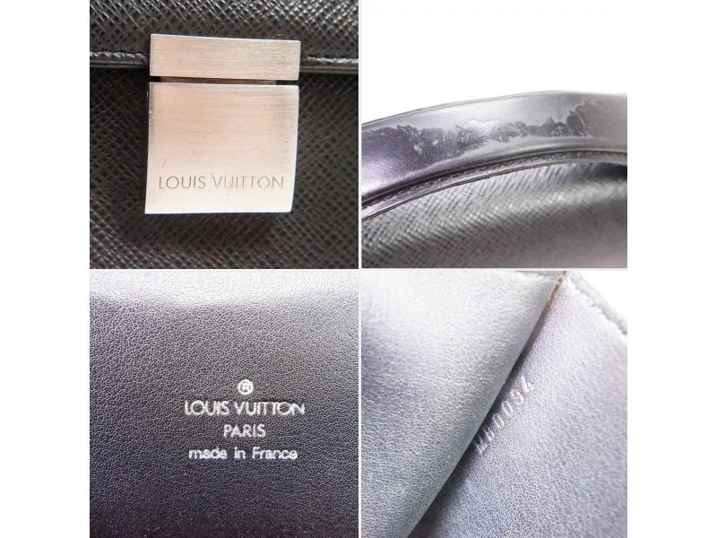 Authentic Pre-owned Louis Vuitton Taiga Ardoise Serviette Khazan Briefcase Hand Bag M30802 141223  