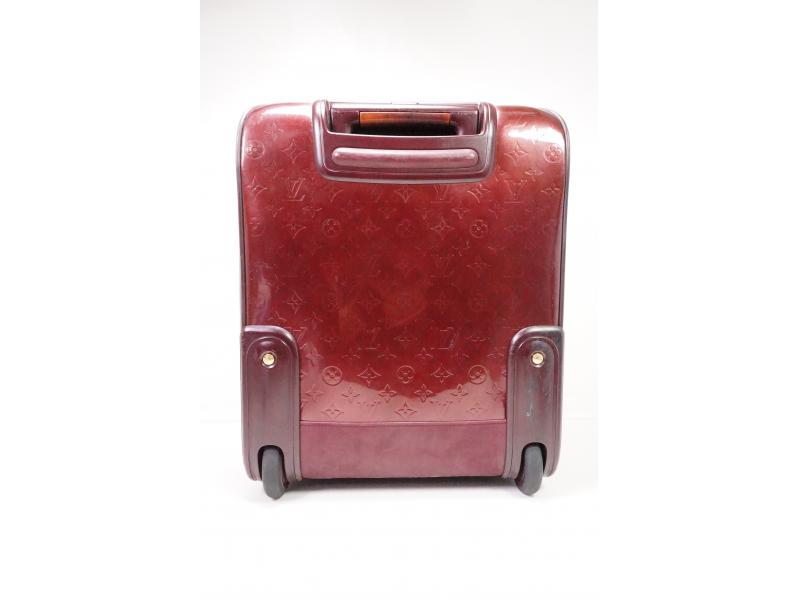 Authentic Pre-owned Louis Vuitton Vernis Amarante Pegase 45 Trolley Bag Suitcase M91422 220044