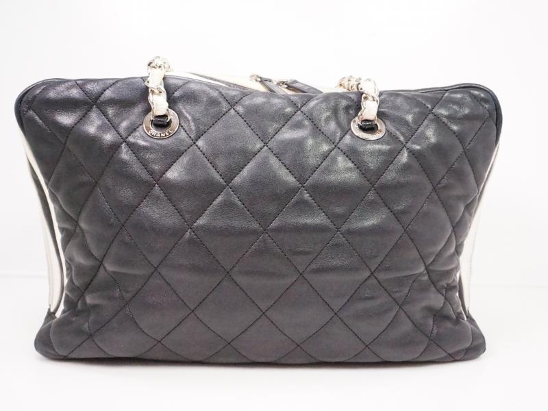 Authentic Pre-owned Chanel Black Quilted Lambskin Matelasse Cambon Chain Shoulder Bag COCO 210035