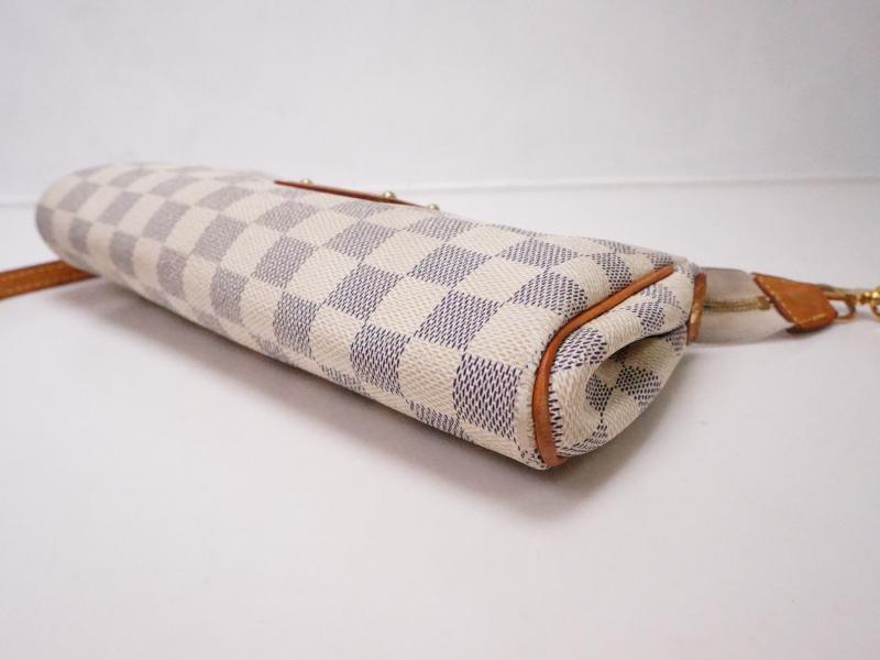 Authentic Pre-owned Louis Vuitton Damier Azur Eva Crossbody Bag Pouch Purse Long Strap N55214 140613