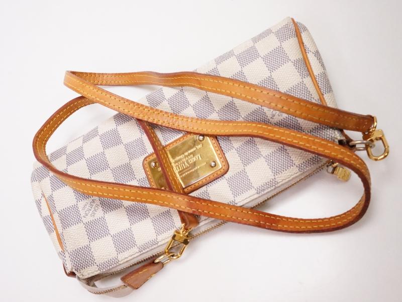 Authentic Pre-owned Louis Vuitton Damier Azur Eva Crossbody Bag Pouch Purse Long Strap N55214 140613