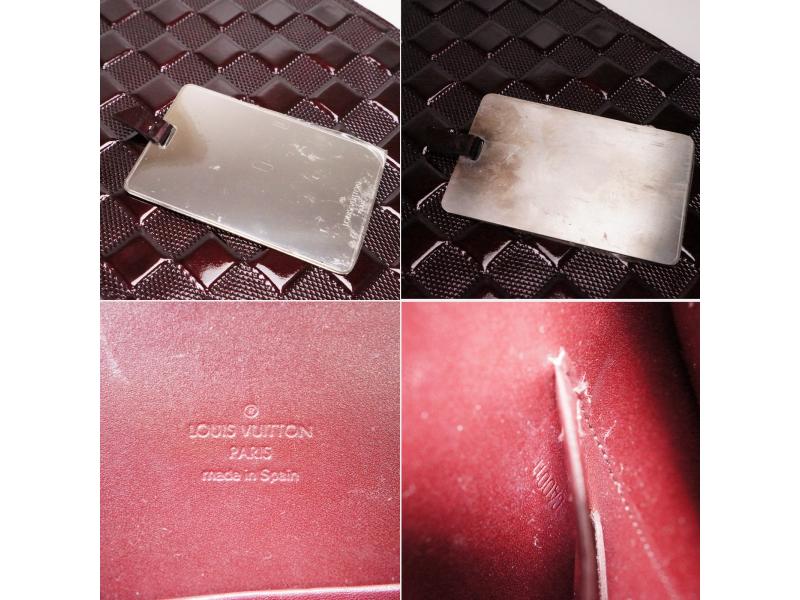 Authentic Pre-owned Louis Vuitton Damier Vernis Amarante Ange Gm Evening Clutch Bag M92105 132654  