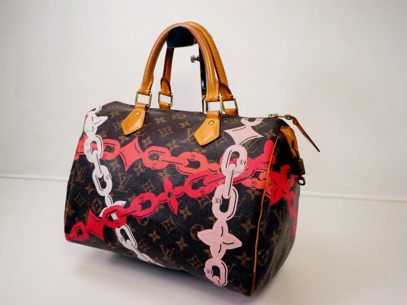 Authentic Pre-owned Louis Vuitton Limited Monogram Bay Speedy 30 Rose Ballerine Poppy M41989 220053